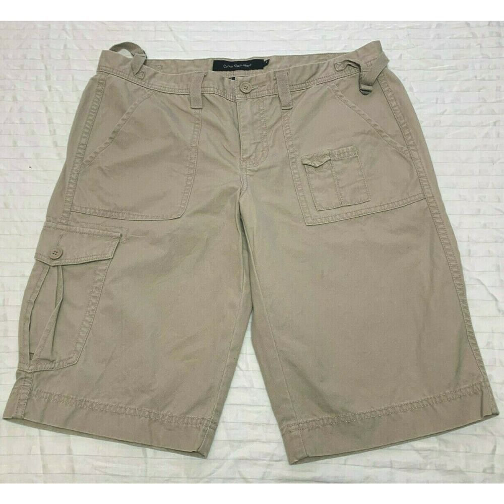 🫐 CALVIN KLEIN WOMENS COTTON CARGO SHORTS SIZE 8 🫐